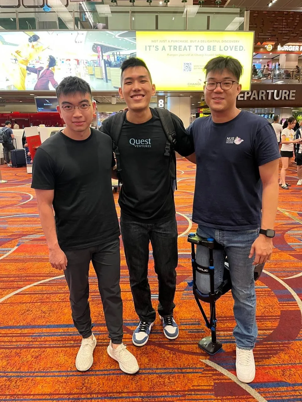 first flight to sf with a broken foot