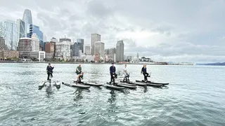 waterbikes with team