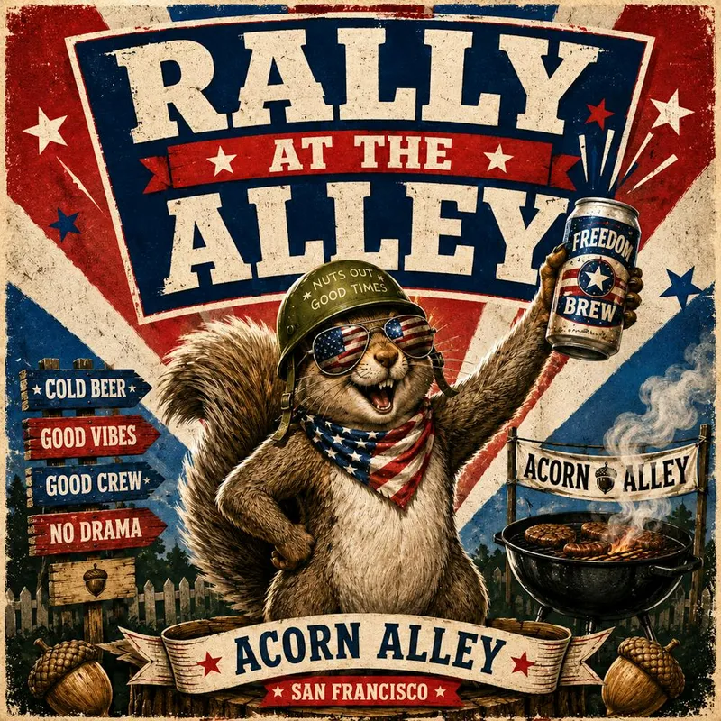 Poster for RALLY AT THE (ACORN) ALLEY